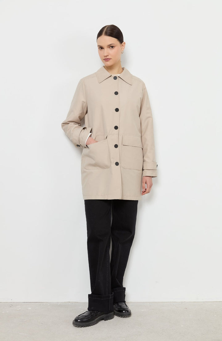 Torba Cepli Taş Trençkot - Fatma Atasoy