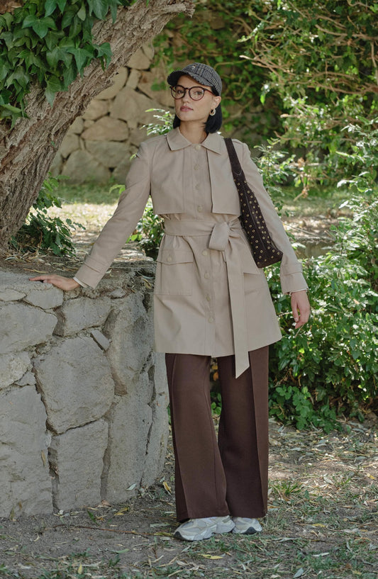 Ütü İzli Acı Kahve Pantolon - Fatma Atasoy