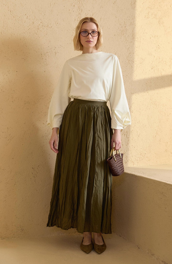 Vual Haki Crash Etek - Fatma Atasoy