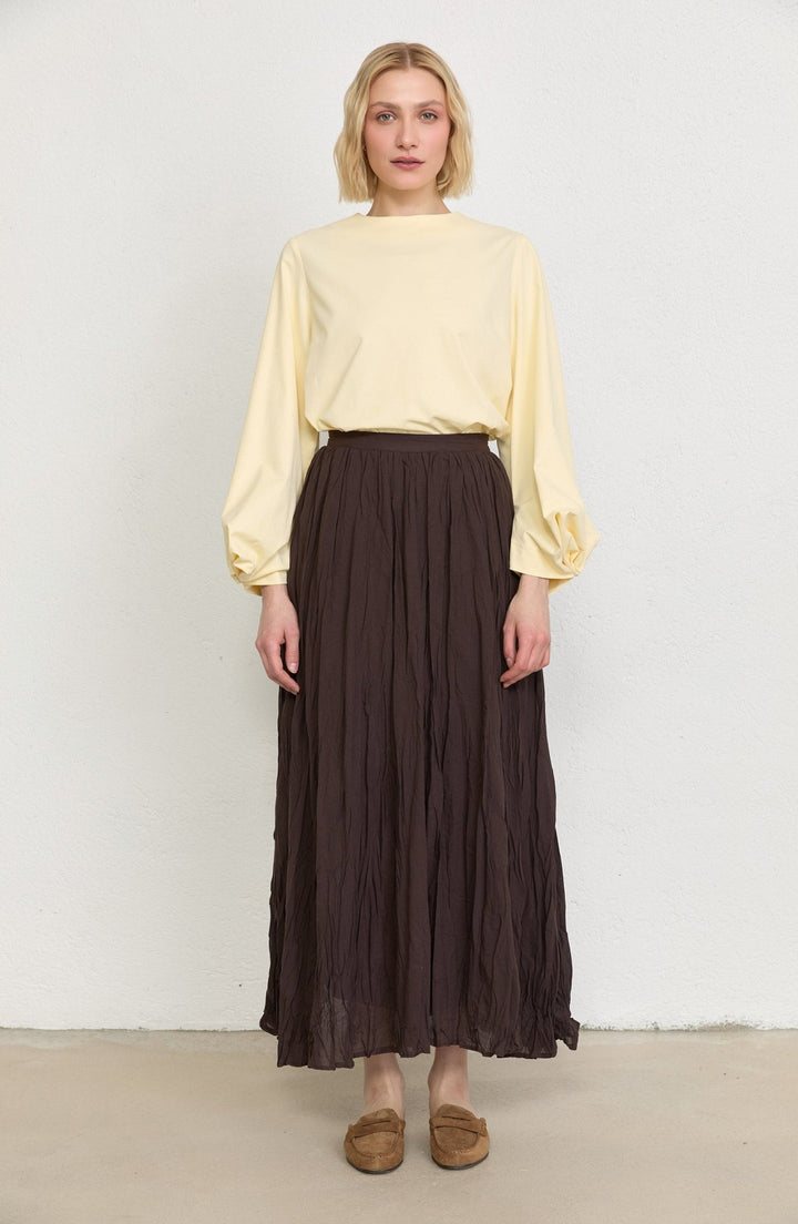 Vual Kahverengi Crash Etek - Fatma Atasoy