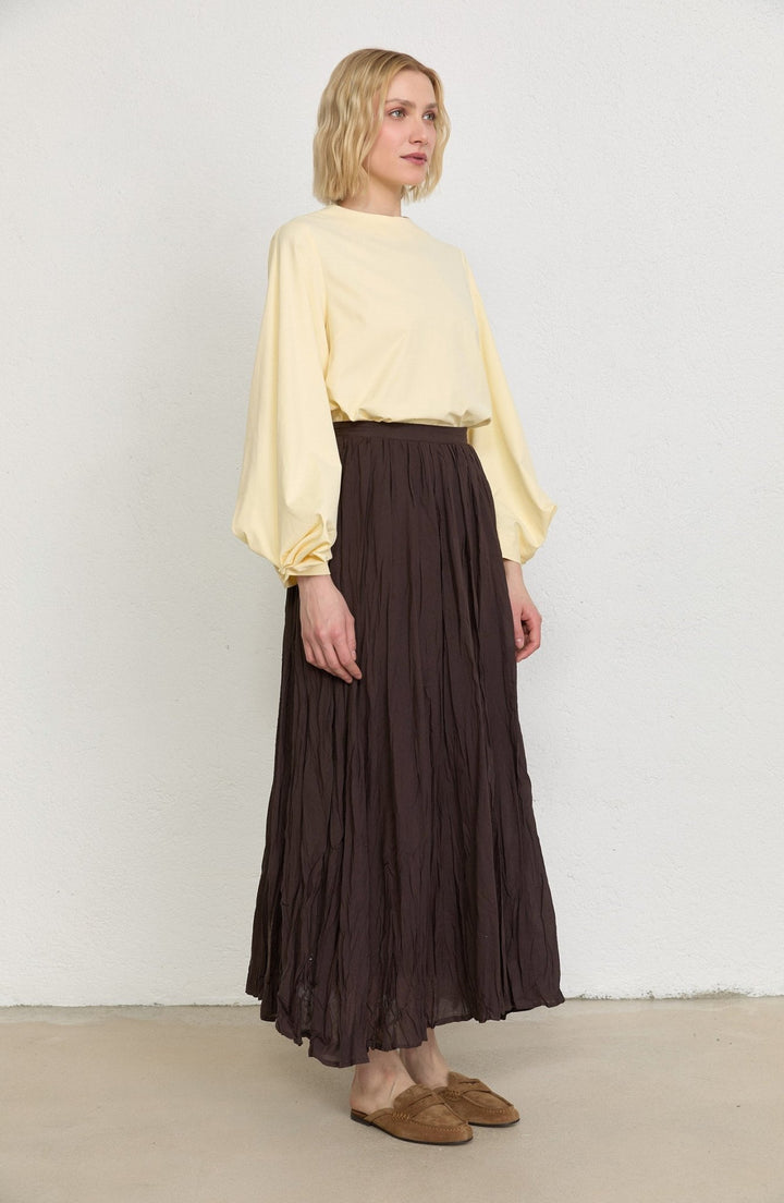 Vual Kahverengi Crash Etek - Fatma Atasoy