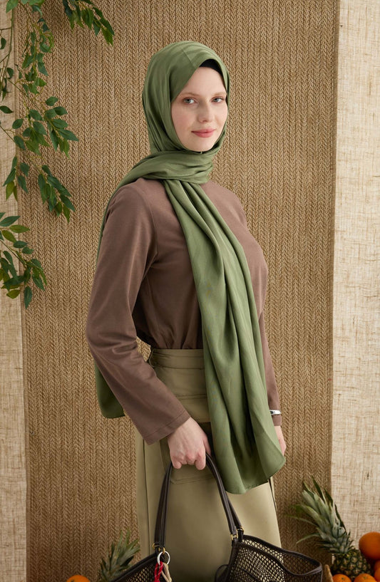 Zigzag Haki Jakarlı Şal - Fatma Atasoy