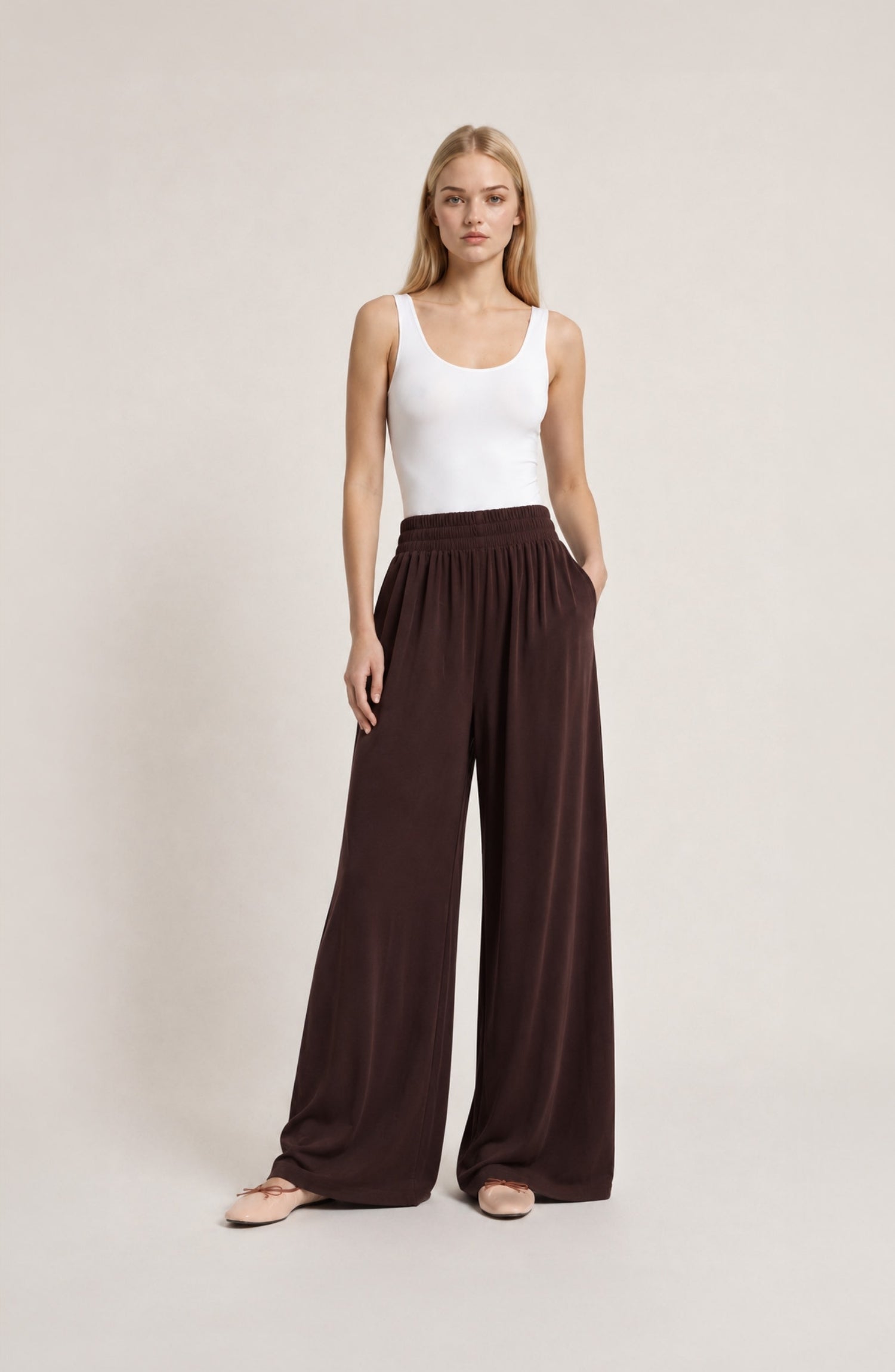 Oversize Basic Acı Kahve Soft Touch Modal Eşofman Takımı
