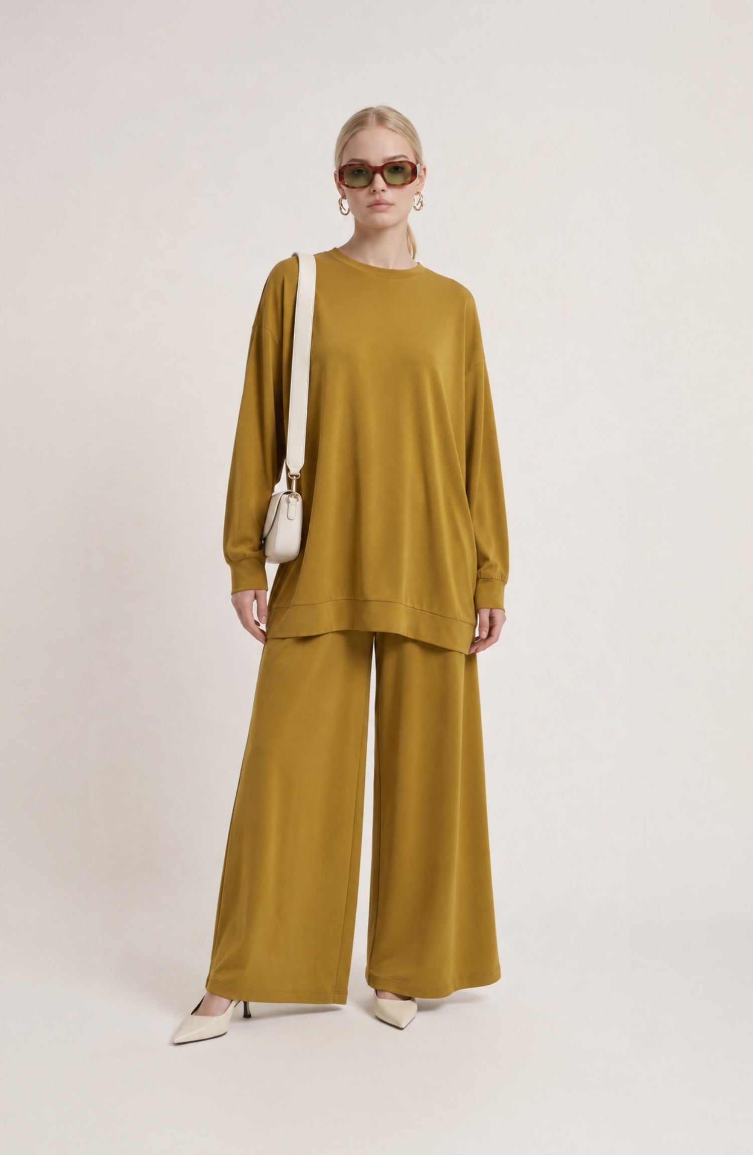Oversize Basic Hardal Soft Touch Modal Eşofman Takımı