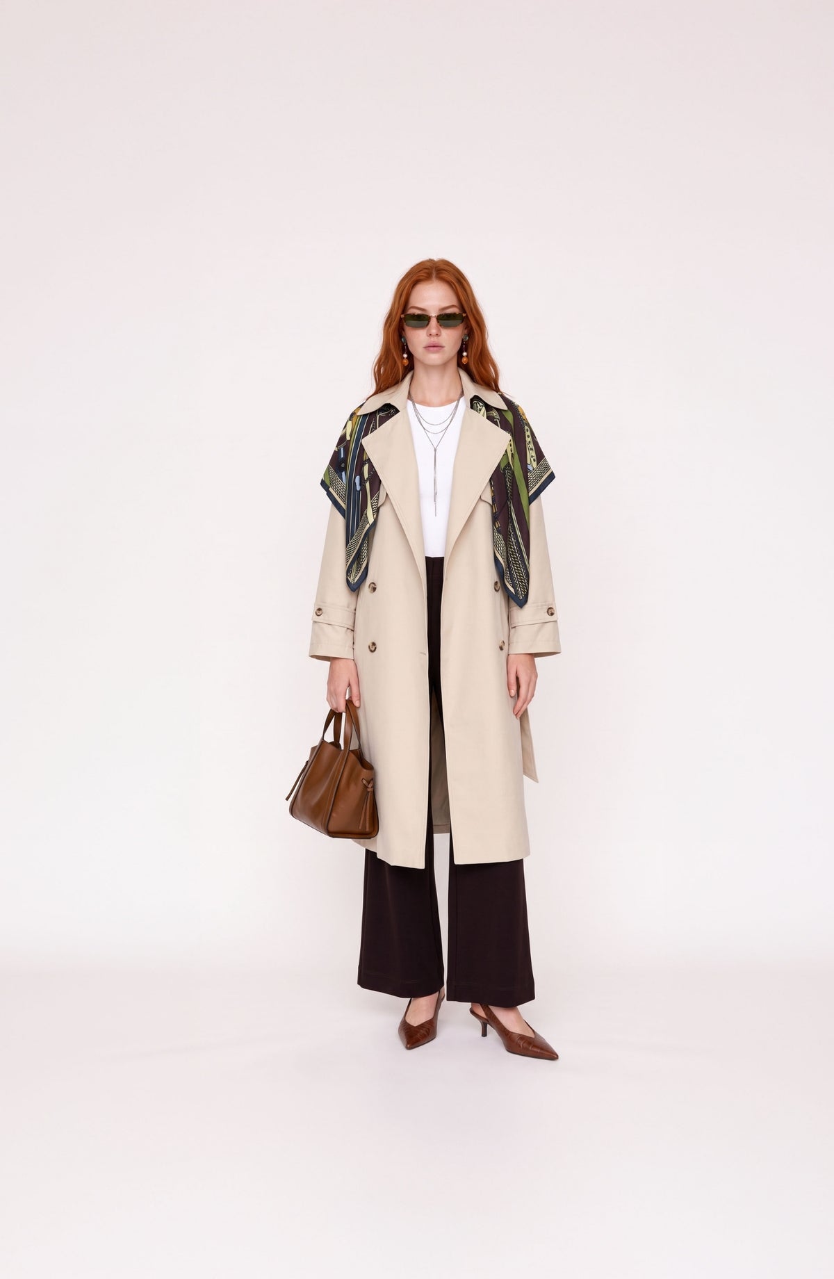 Rüzgarlıklı Oversize Taş Trençkot
