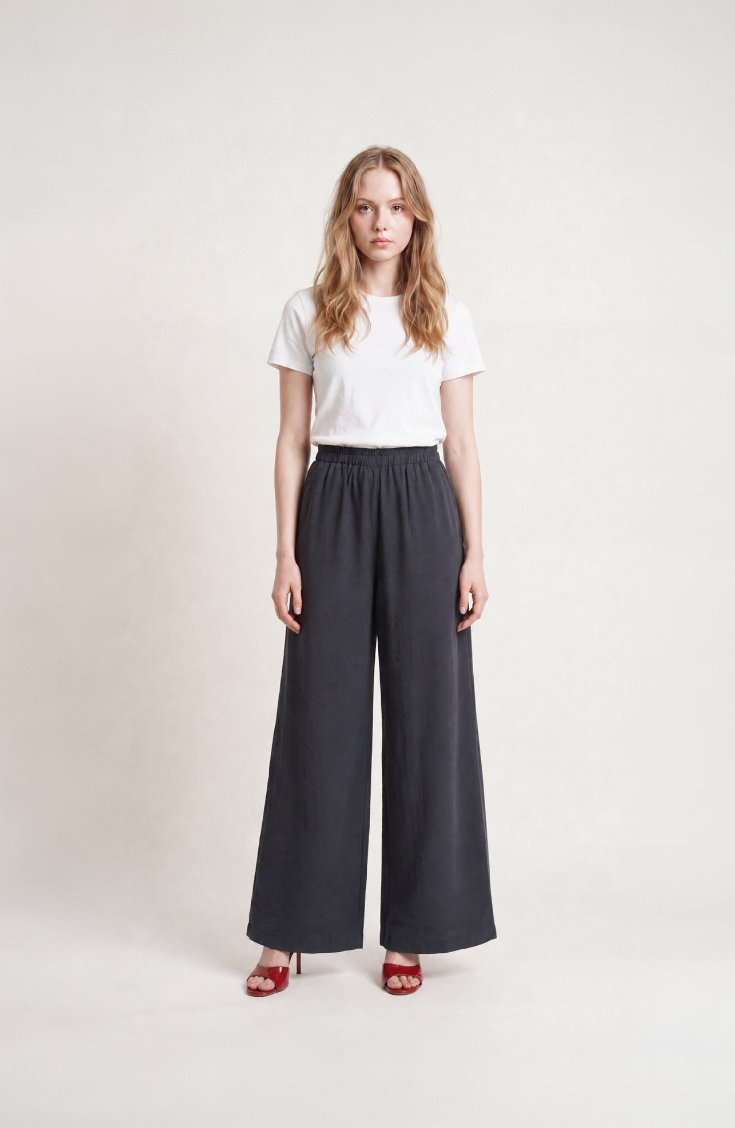 Bol Paça Lacivert Soft Touch Modal Pantolon