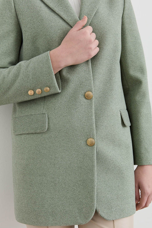 Kaşe Blazer Ceket Mint