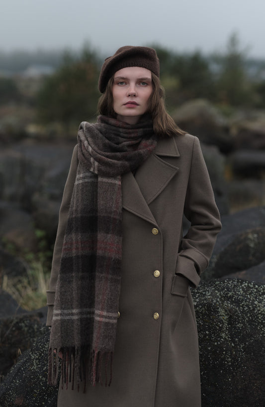 Blazer Maksi Vizon Kaşmir Kaban