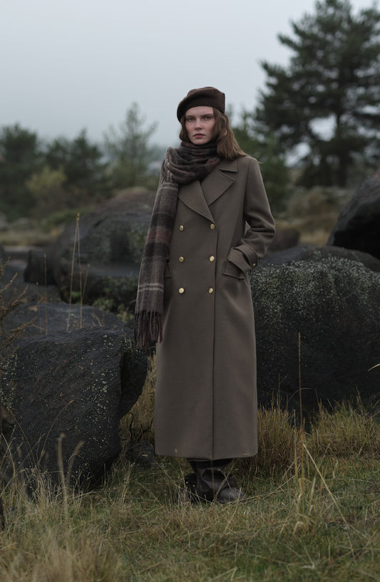 Blazer Maksi Vizon Kaşmir Kaban