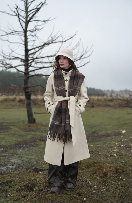 Dik Yaka Taş Kaşmir Kaban