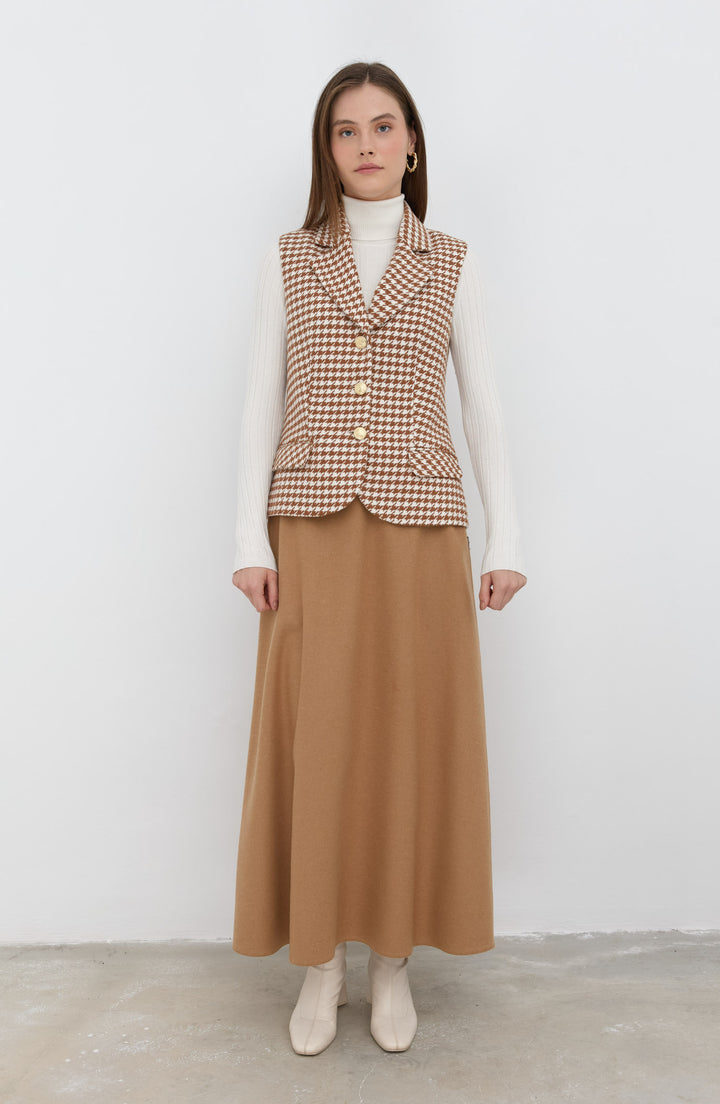 Kaşe Sütlü Kahve Kloş Etek