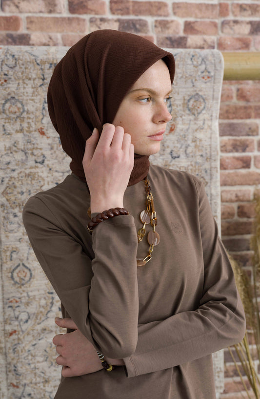 Mio Caz Kahverengi Eşarp