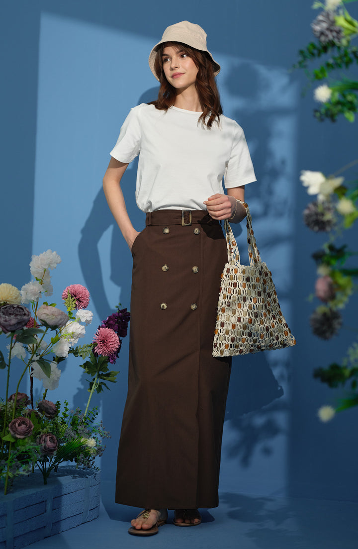 Kruvaze Trenç Acı Kahve Etek