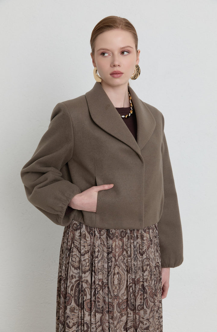 Balon Vizon Kaşe Ceket