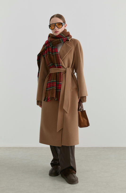 Oversize Tay Tüyü Mocha Basic Kaban