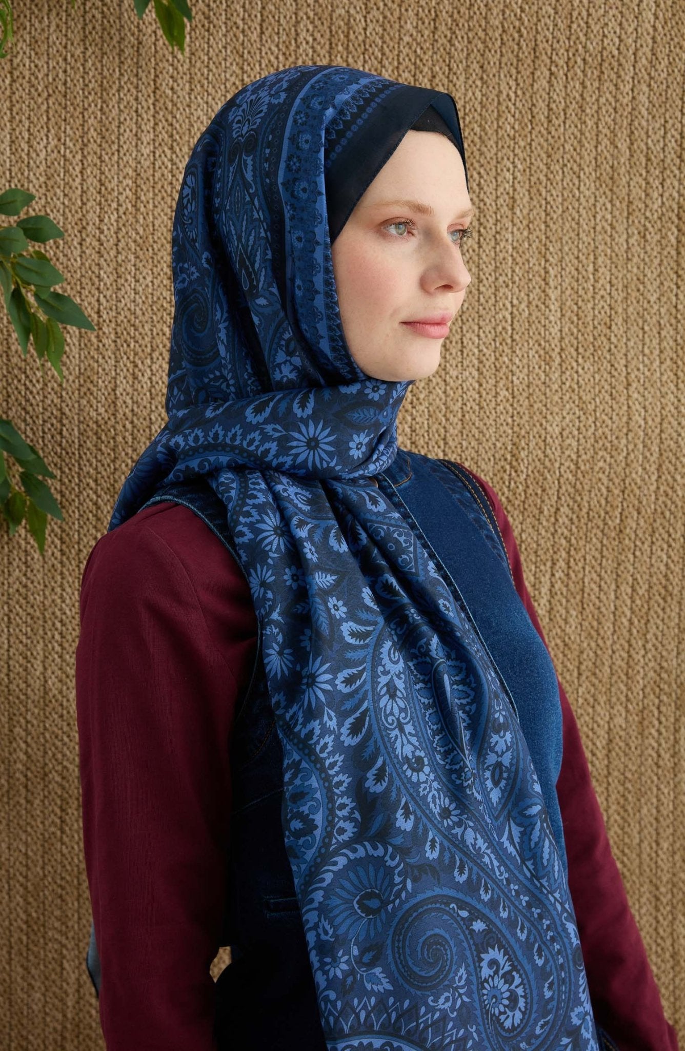 Amelia Saks Etnik Desen Şal - Fatma Atasoy