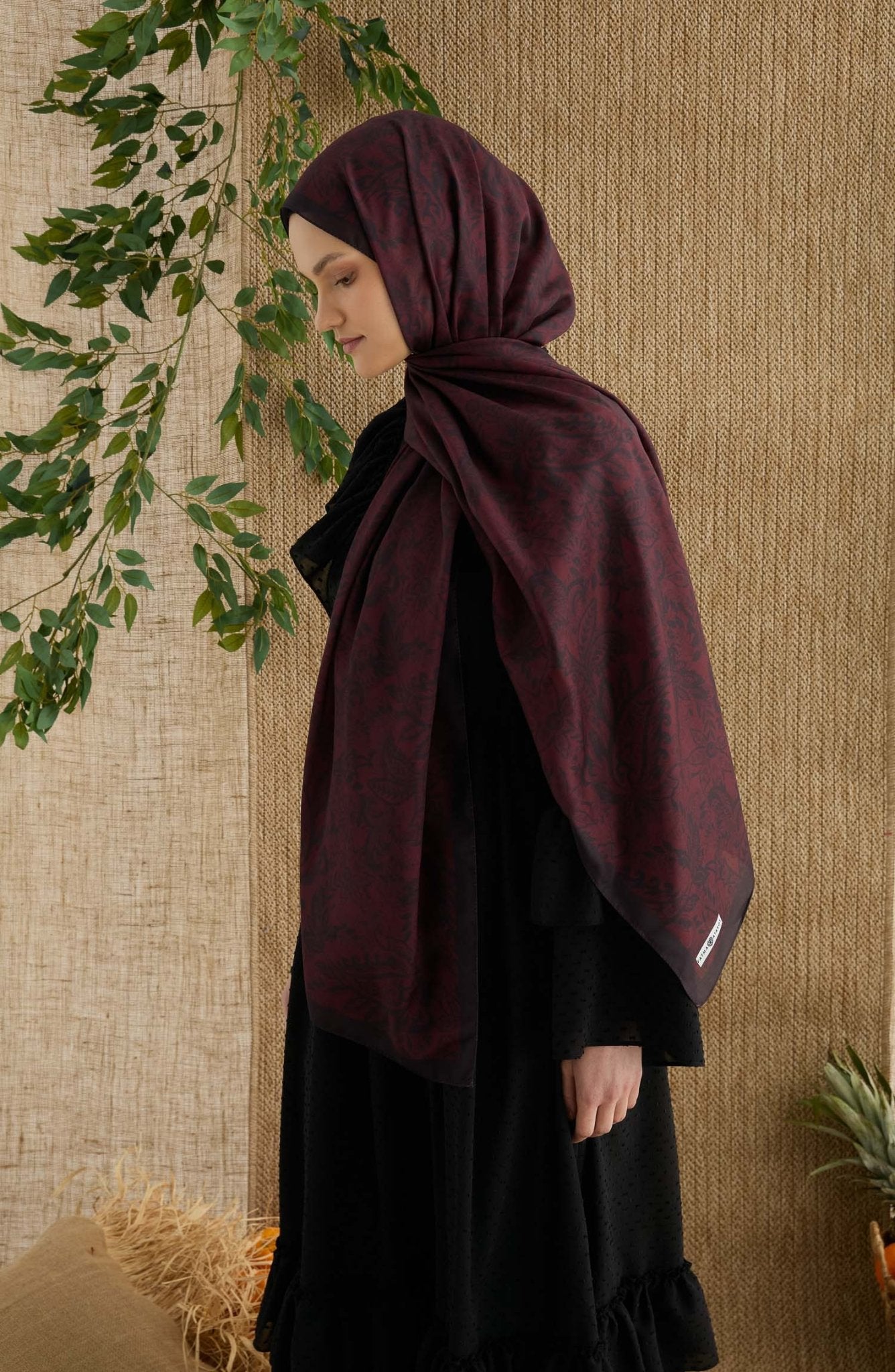 Anna Kırmızı Etnik Desen Şal - Fatma Atasoy