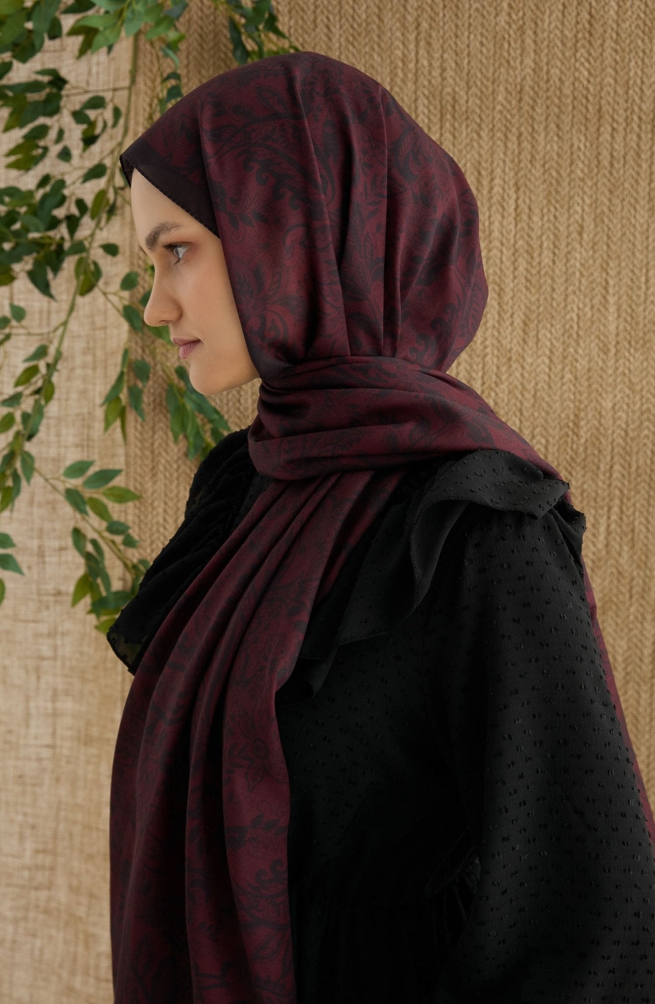 Anna Kırmızı Etnik Desen Şal - Fatma Atasoy