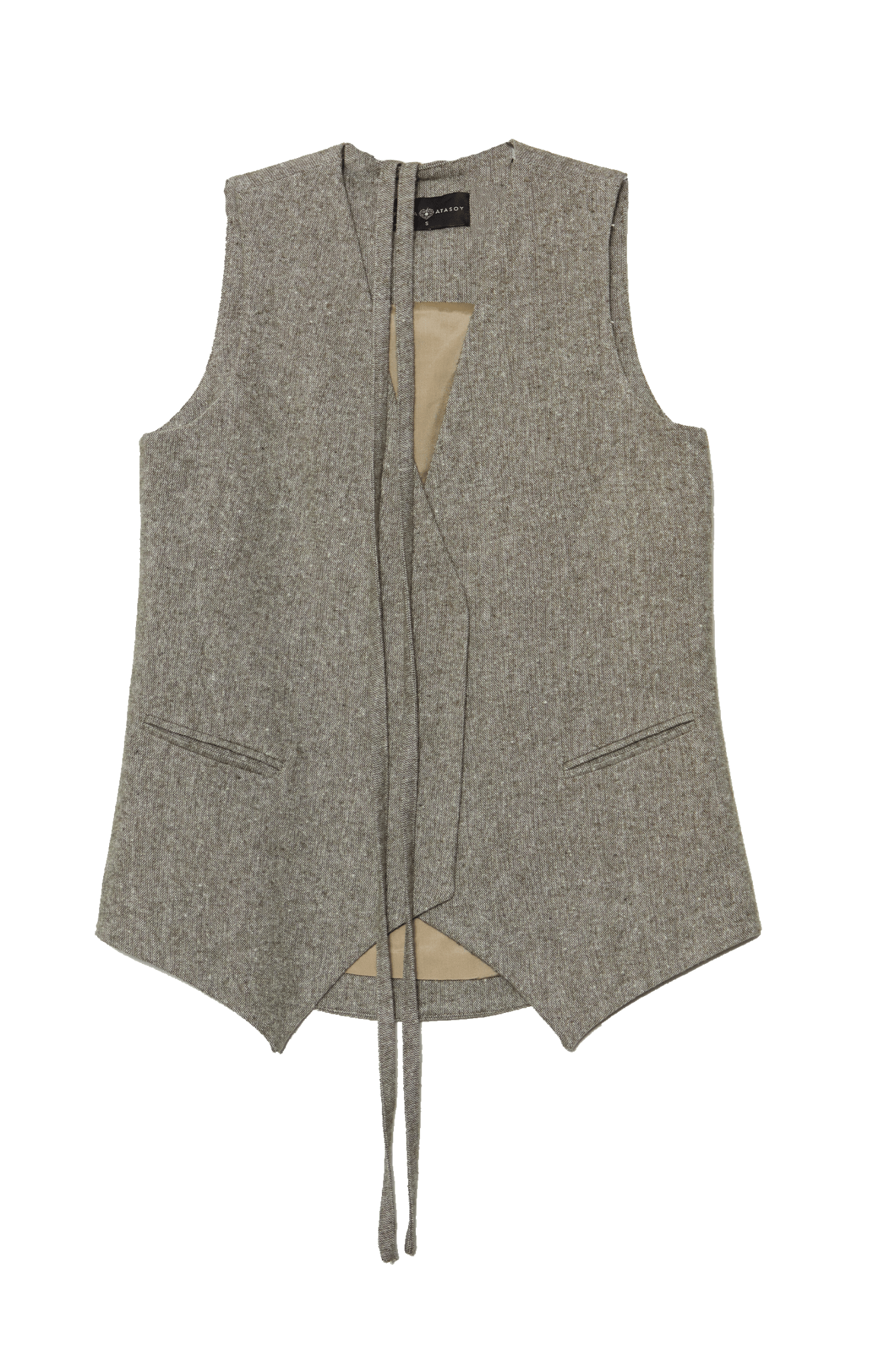 Bağlamalı Haki Tüvit Yelek Etek Takım - Fatma Atasoy