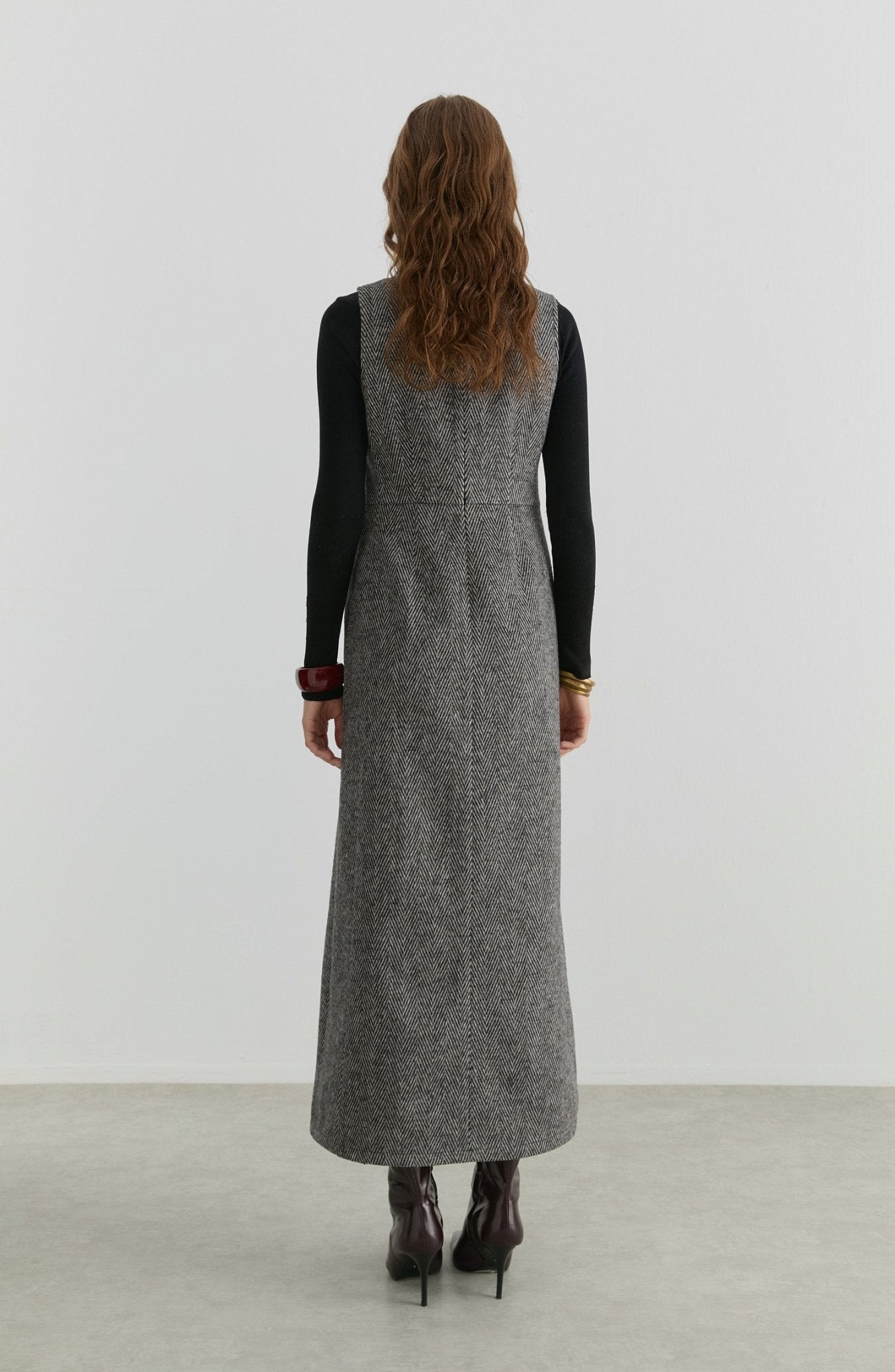 Balıksırtı Siyah Kaşe Jile - Fatma Atasoy