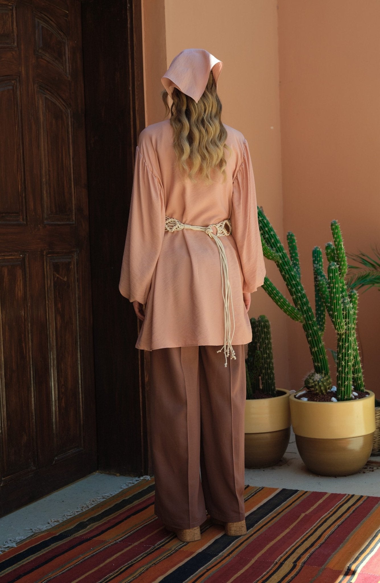 Balon Kol Sunshine Soft Pembe Tunik - Fatma Atasoy