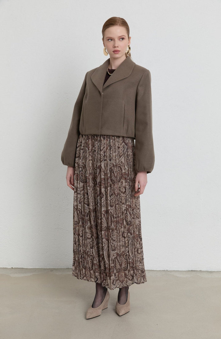 Balon Vizon Kaşe Ceket - Fatma Atasoy