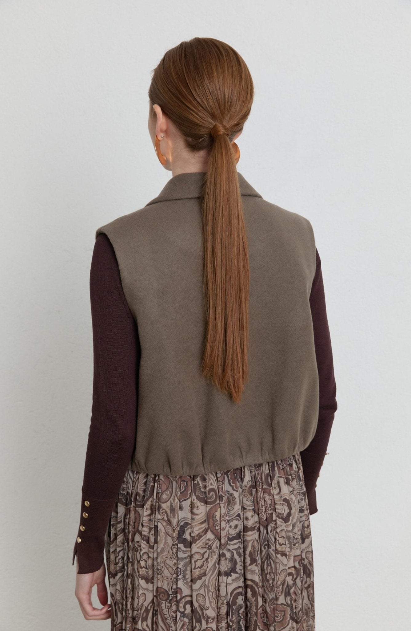 Balon Vizon Kaşe Yelek - Fatma Atasoy