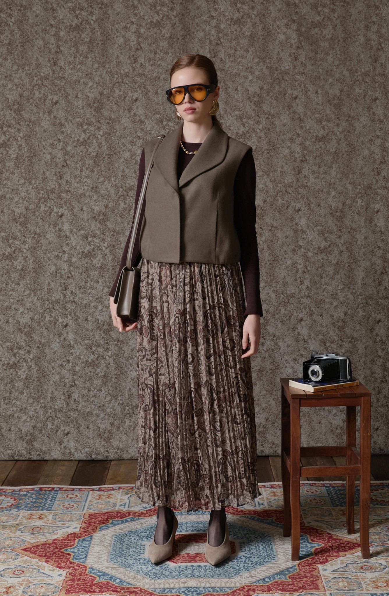 Balon Vizon Kaşe Yelek - Fatma Atasoy