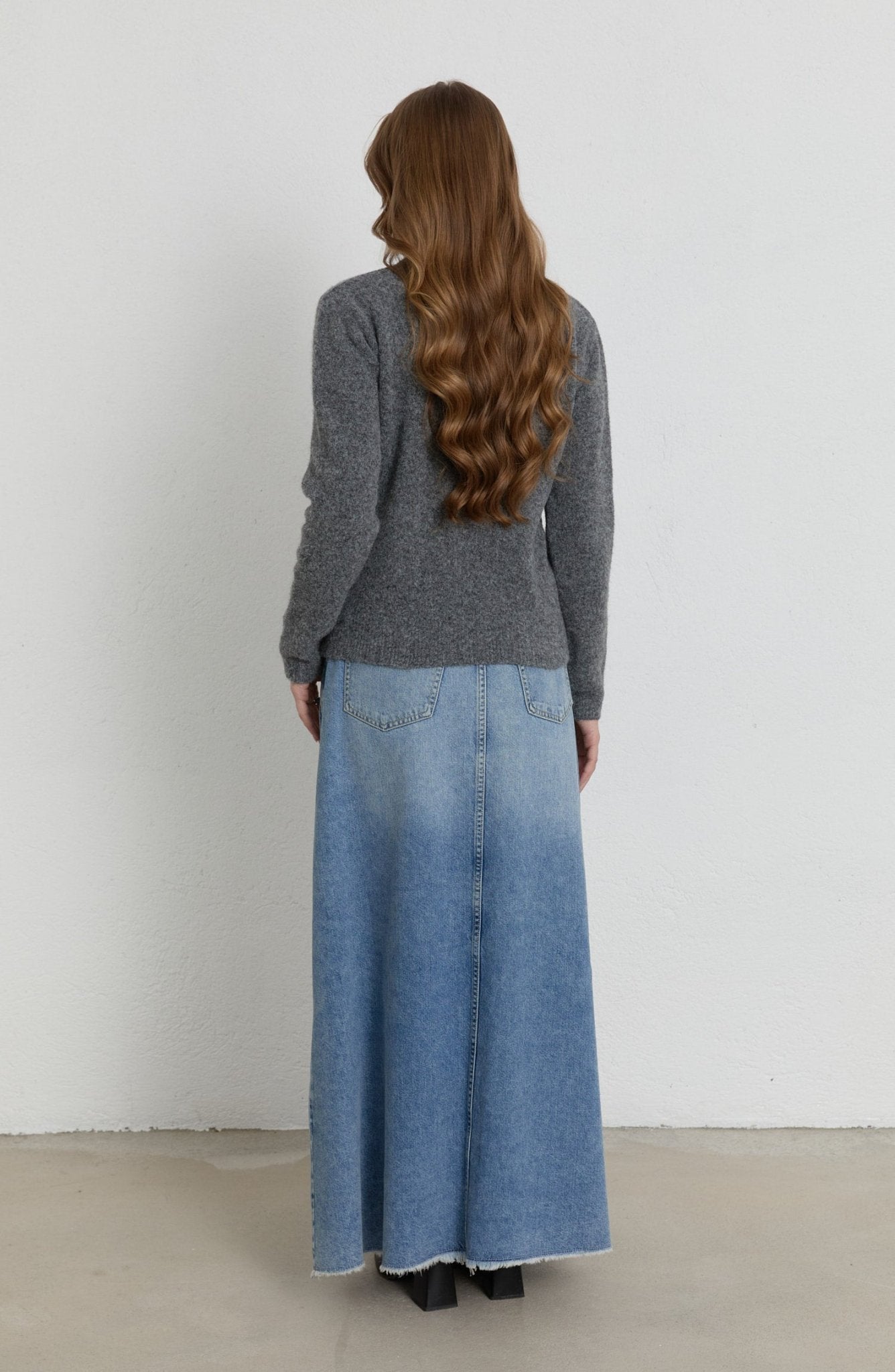 Basic Açık Mavi Denim Etek - Fatma Atasoy