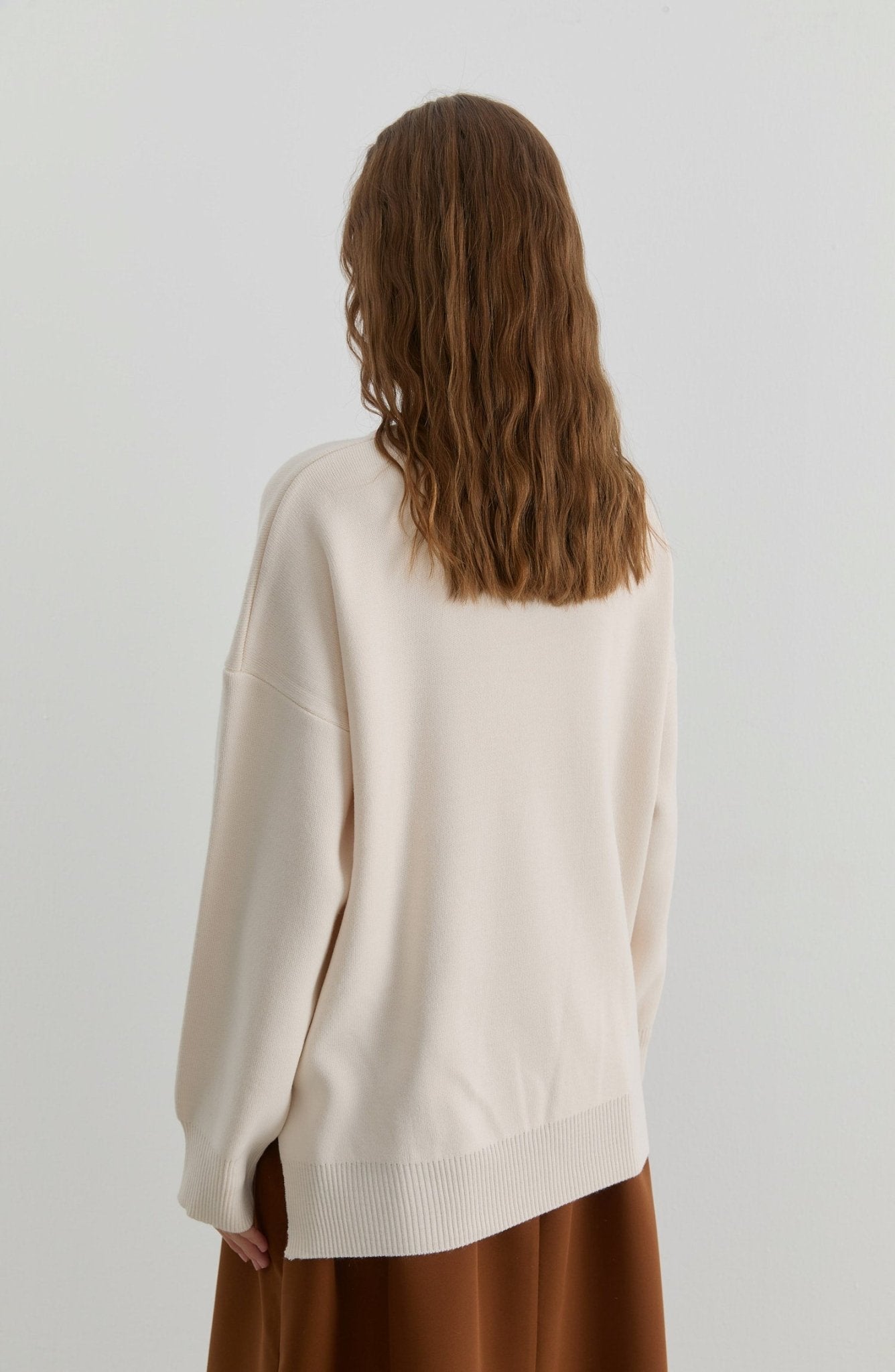 Basic Ekru Triko Kazak - Fatma Atasoy