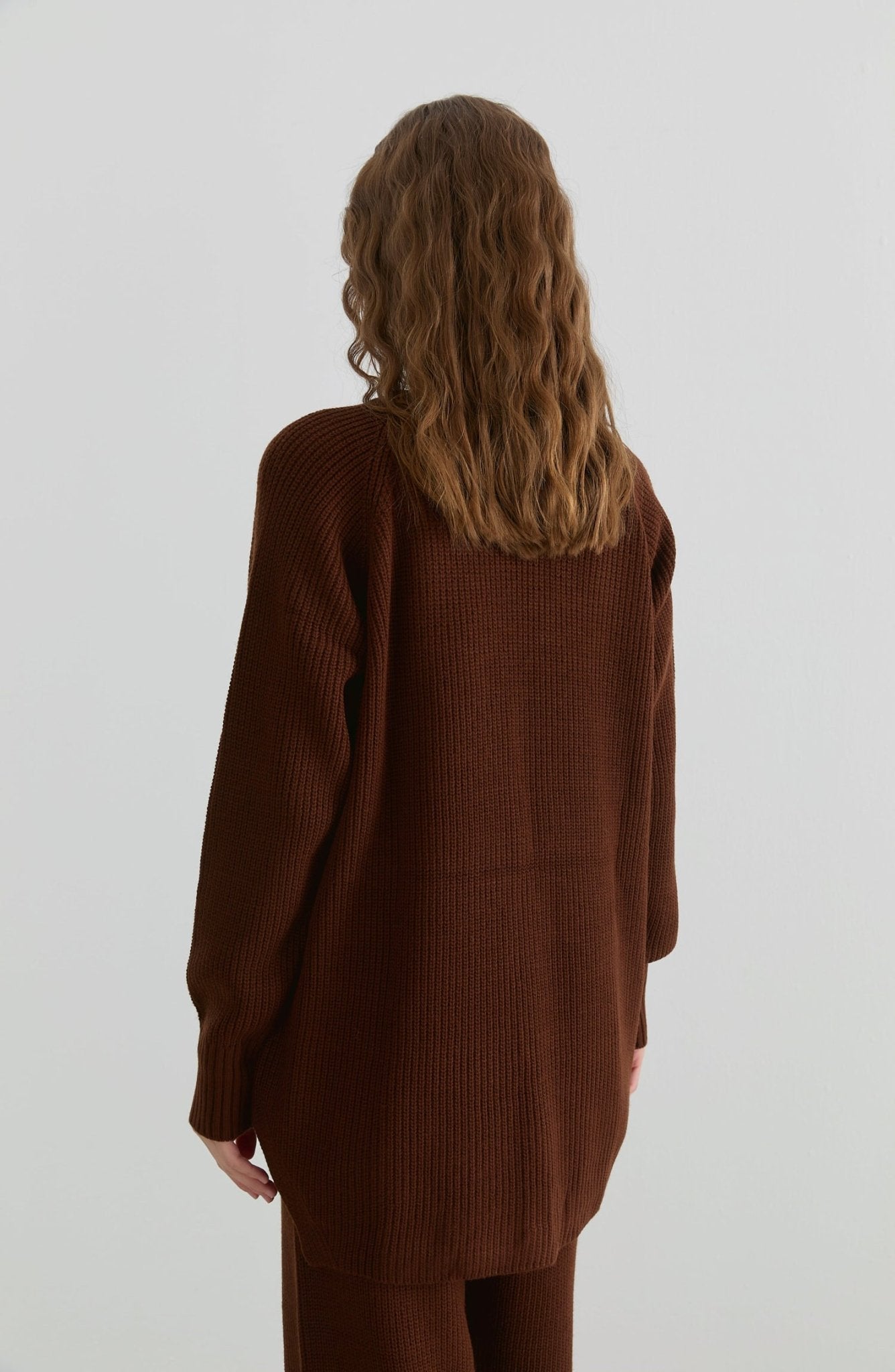 Basic Fitilli Kahverengi Triko İkili Takım - Fatma Atasoy