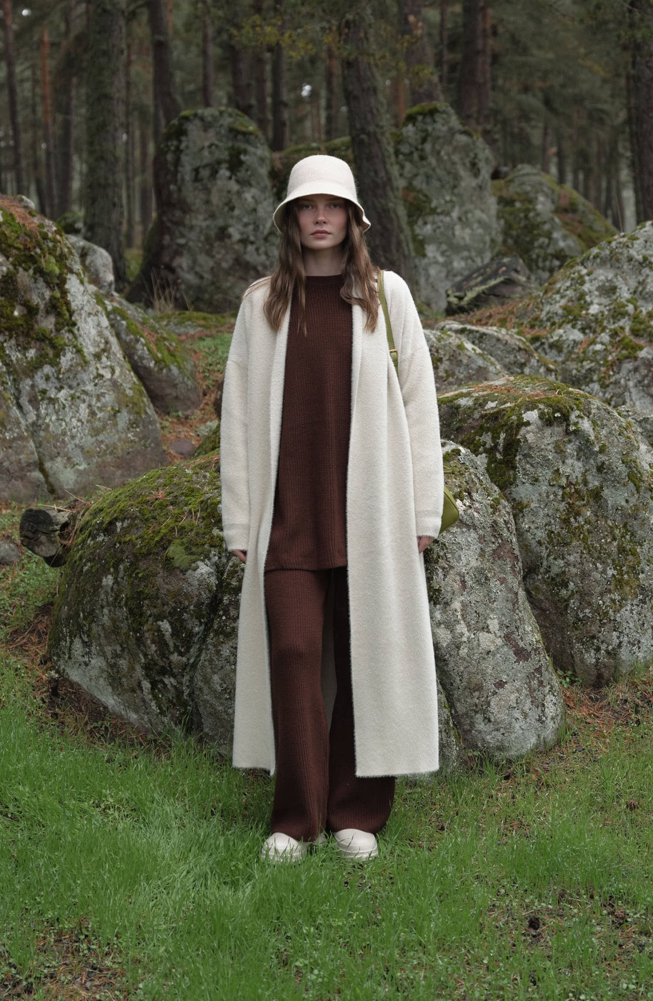 Basic Fitilli Kahverengi Triko İkili Takım - Fatma Atasoy