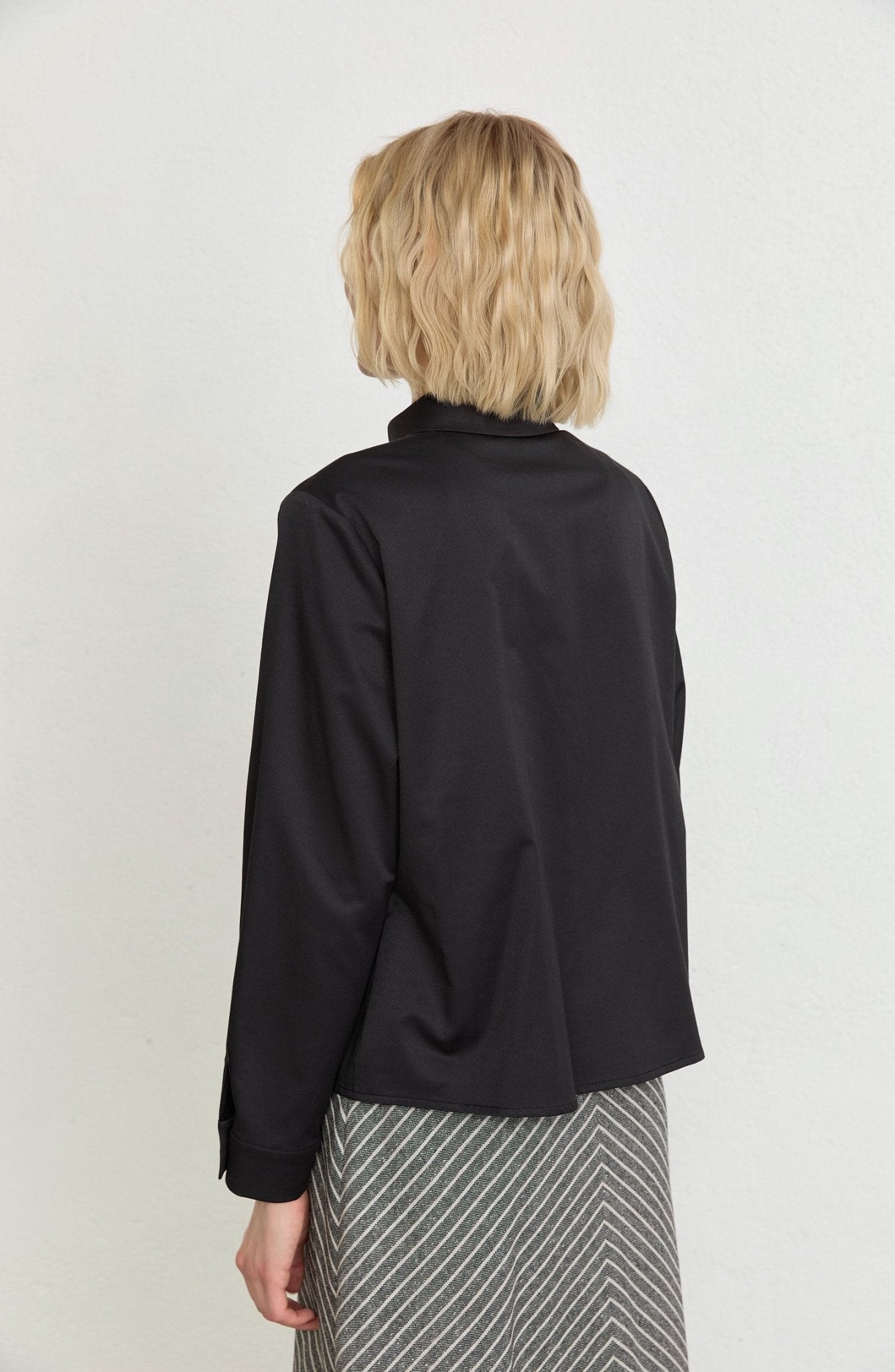 Basic Siyah Pamuk Gömlek - Fatma Atasoy