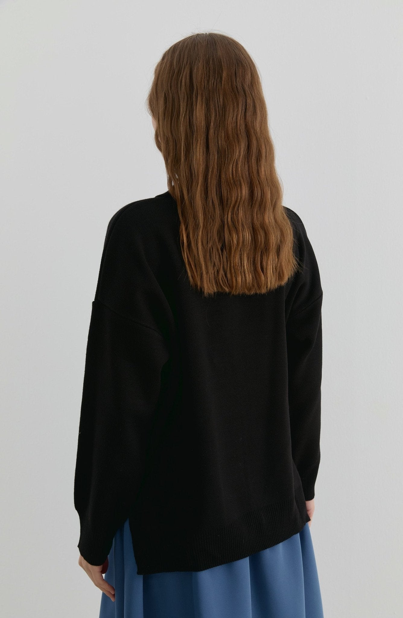 Basic Siyah Triko Kazak - Fatma Atasoy