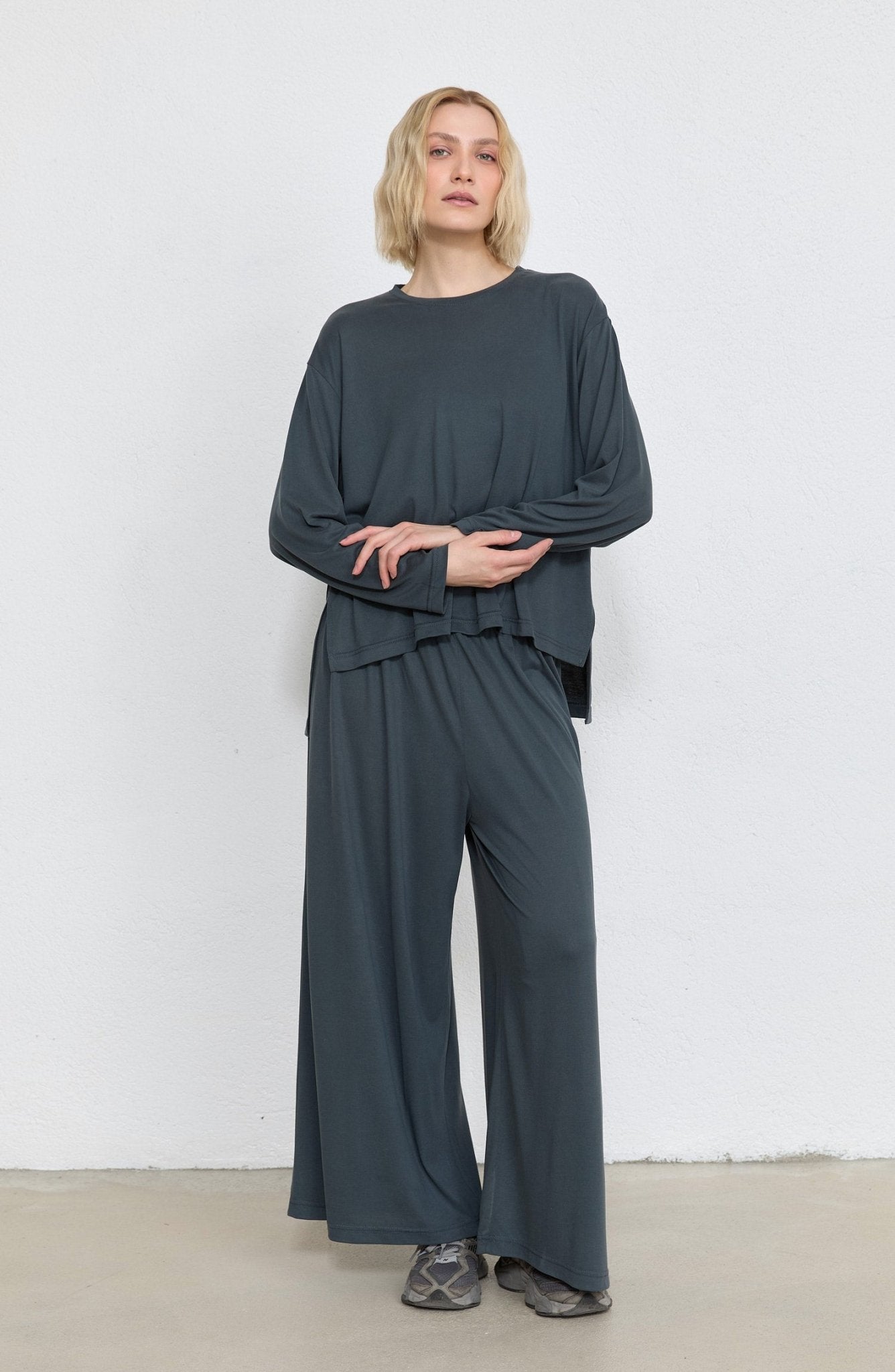 Basic Soft Touch Modal Füme İkili Takım - Fatma Atasoy