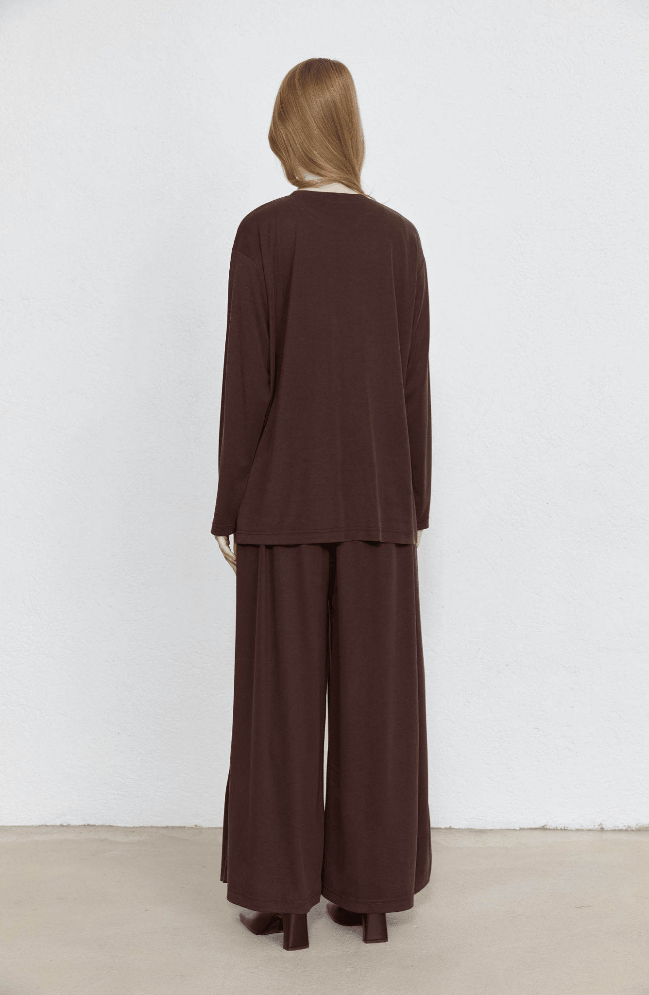 Basic Soft Touch Modal Kahverengi İkili Takım - Fatma Atasoy