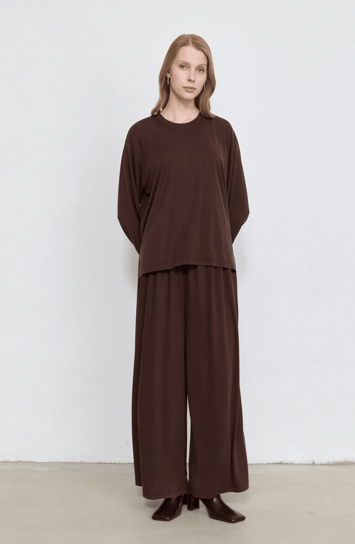 Basic Soft Touch Modal Kahverengi İkili Takım - Fatma Atasoy