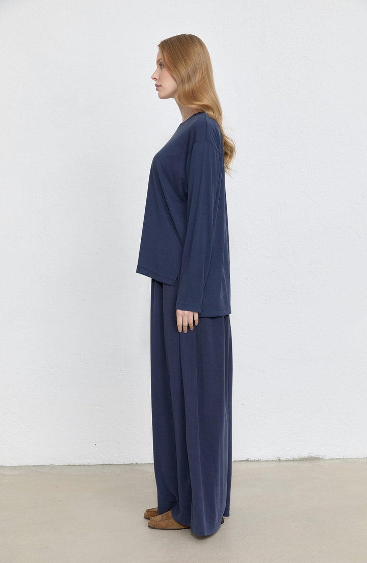 Basic Soft Touch Modal Lacivert İkili Takım - Fatma Atasoy