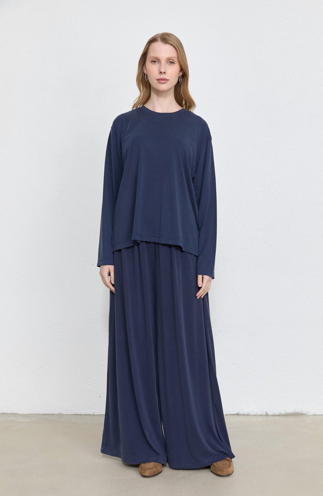 Basic Soft Touch Modal Lacivert İkili Takım - Fatma Atasoy