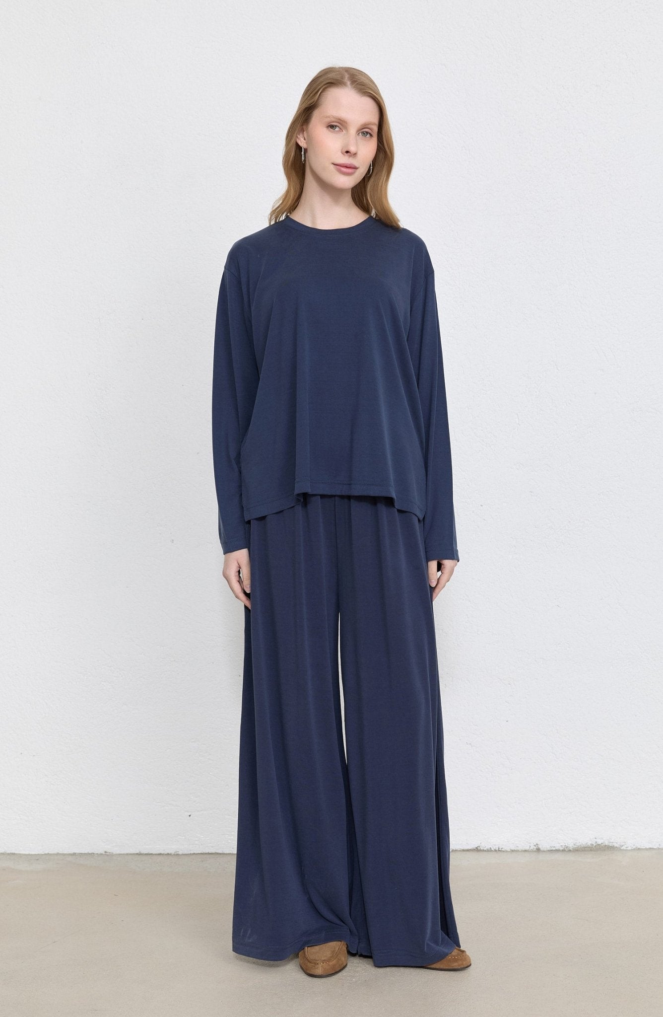 Basic Soft Touch Modal Lacivert İkili Takım - Fatma Atasoy