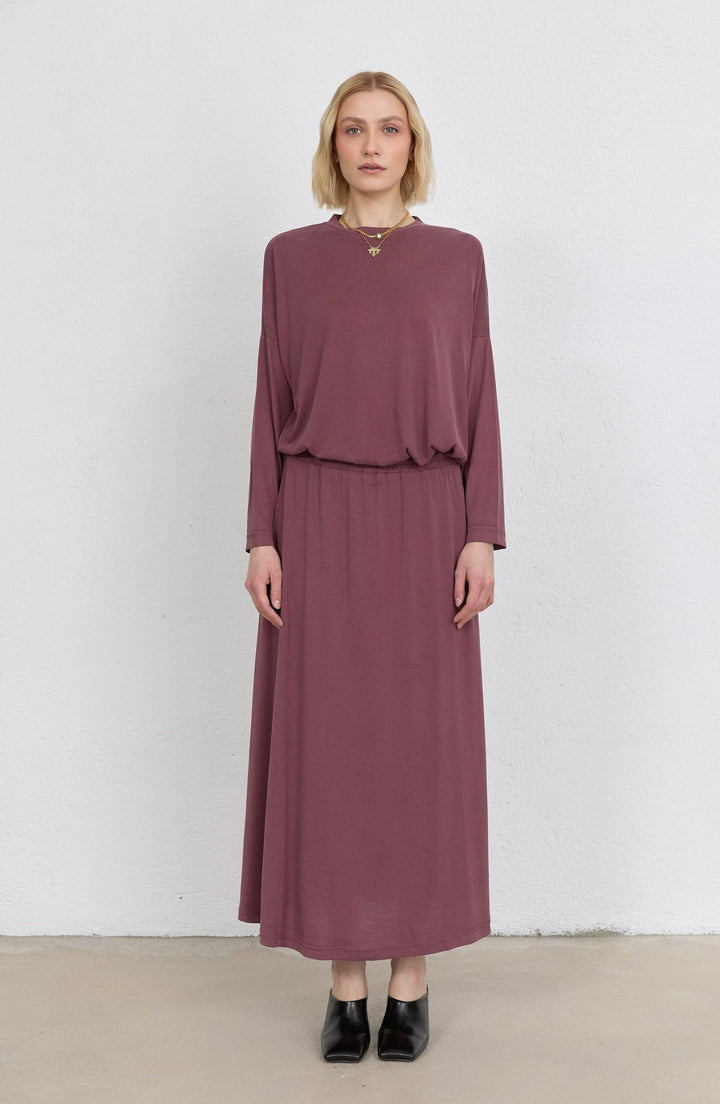 Basic Soft Touch Modal Mürdüm Etekli İkili Takım - Fatma Atasoy