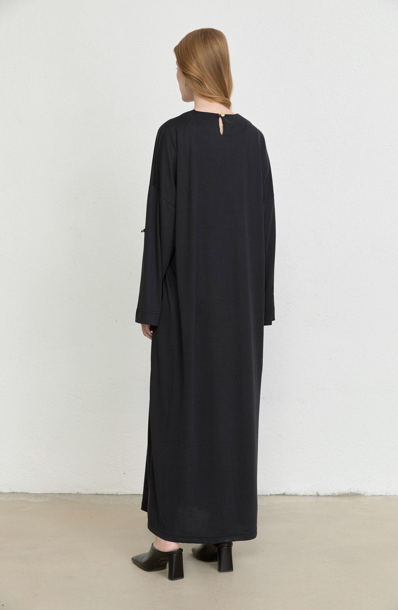 Basic Soft Touch Modal Siyah Elbise - Fatma Atasoy
