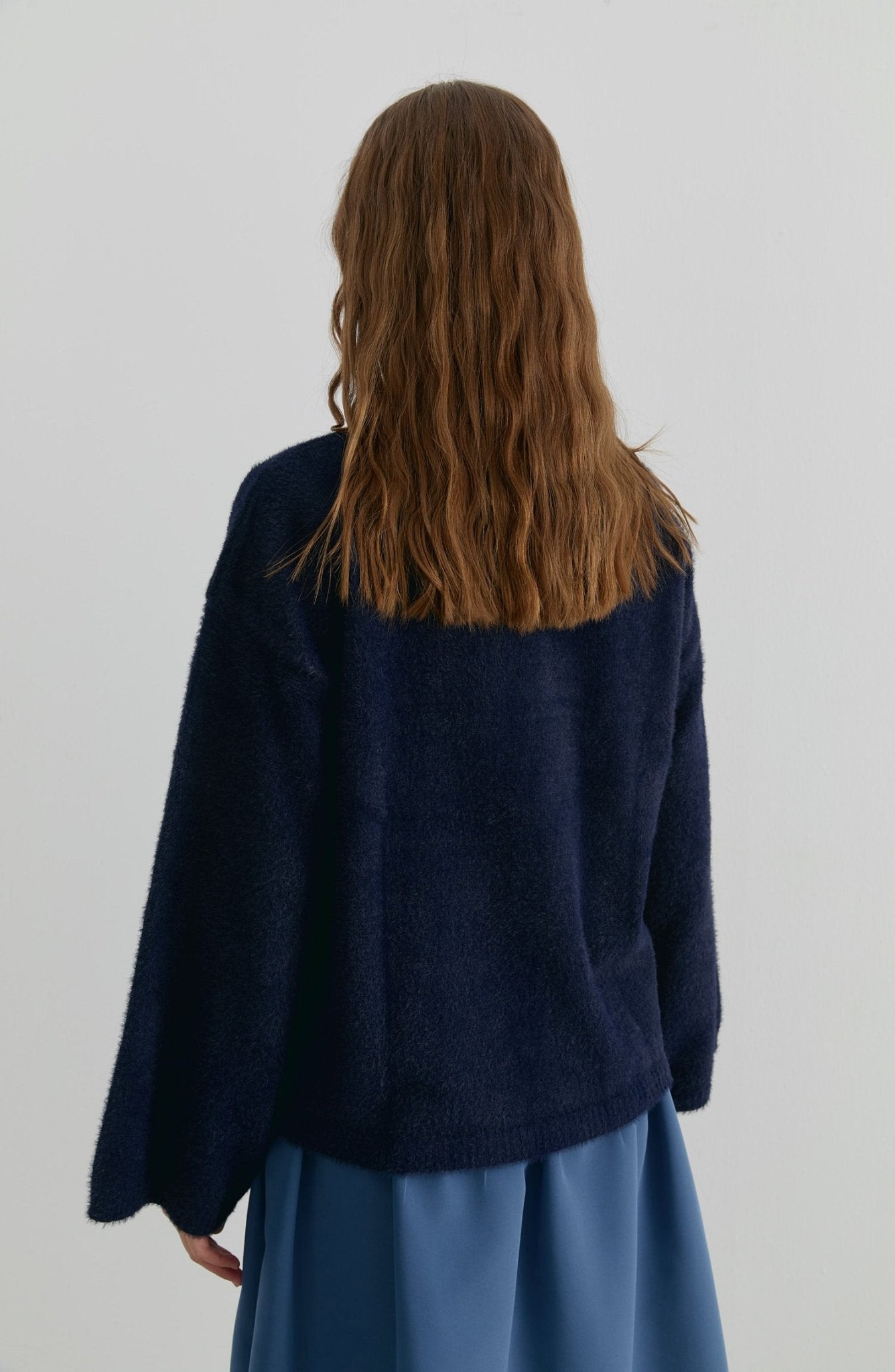 Basic Yumoş Koyu Lacivert Triko Kazak - Fatma Atasoy