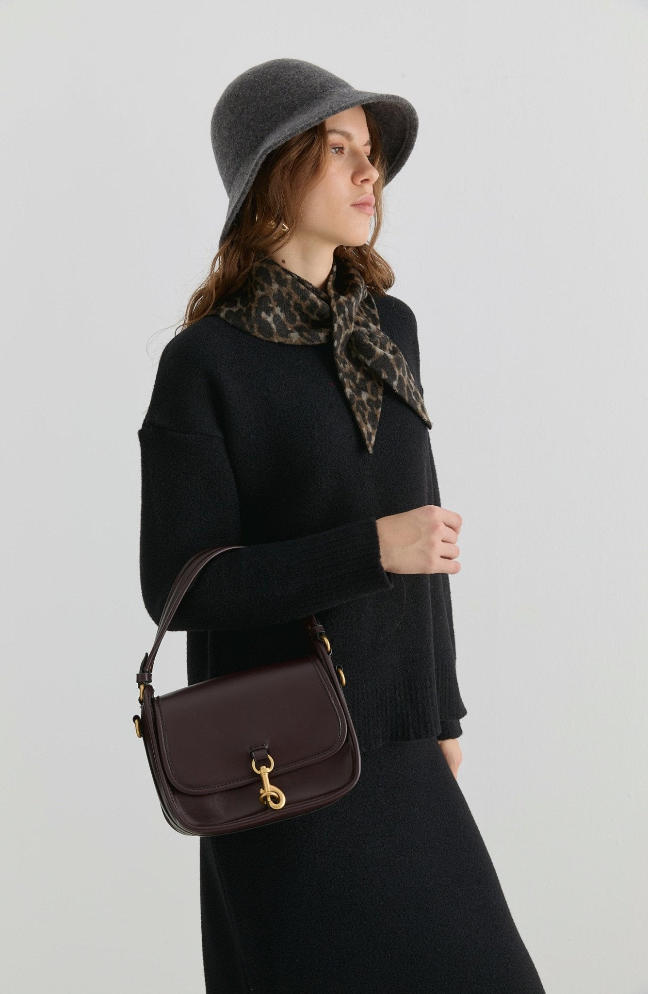 Basic Yumoş Siyah Triko Etekli İkili Takım - Fatma Atasoy