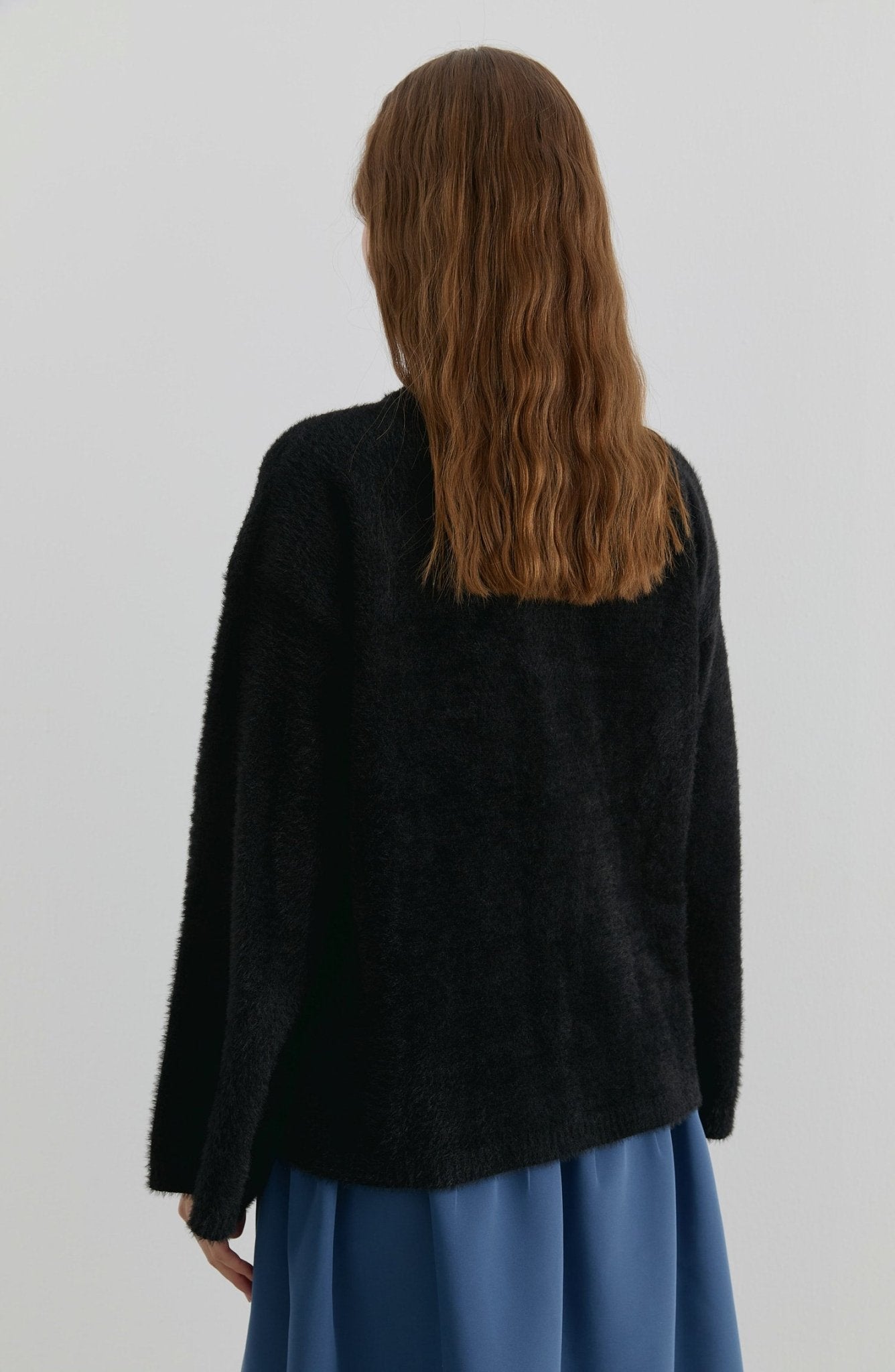 Basic Yumoş Siyah Triko Kazak - Fatma Atasoy