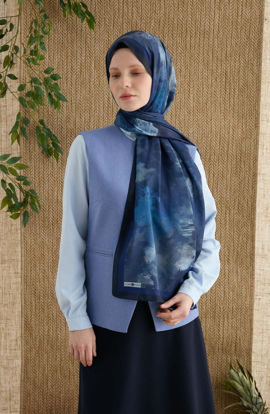 Batik Saks Desenli Şal - Fatma Atasoy
