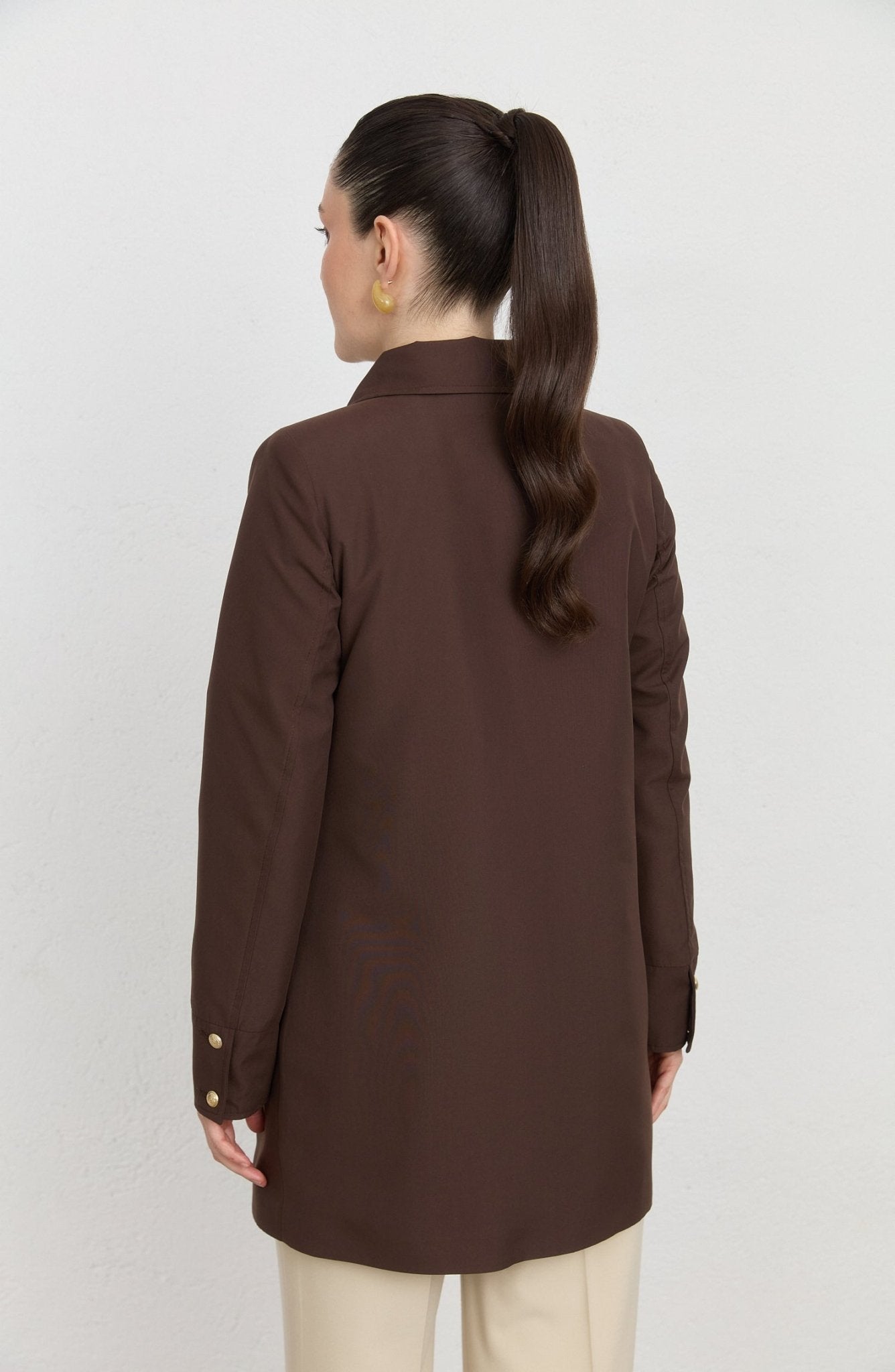 Blazer Acı Kahve Trenç Ceket - Fatma Atasoy