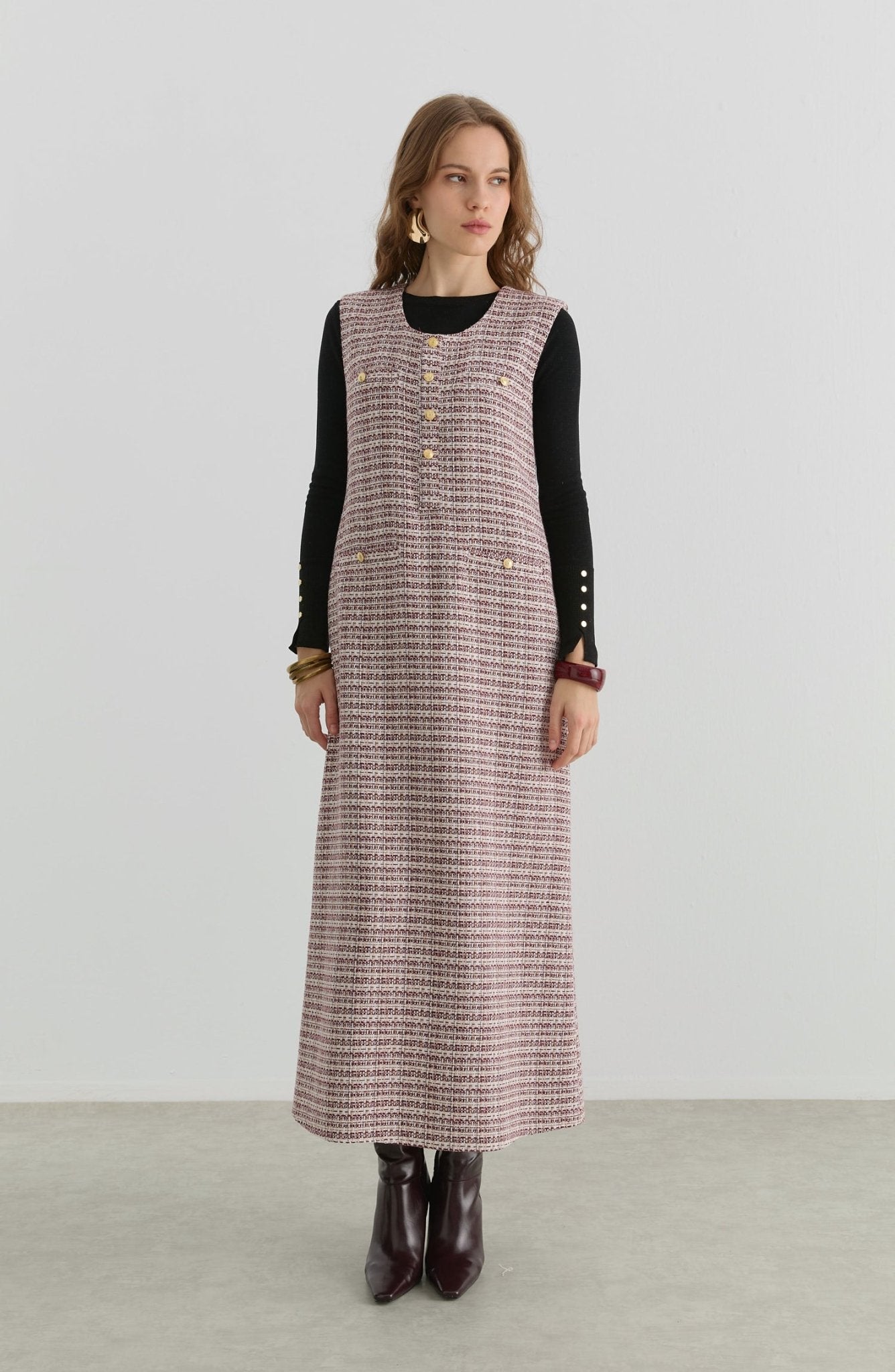 Blazer Bordo Tüvit Jile - Fatma Atasoy