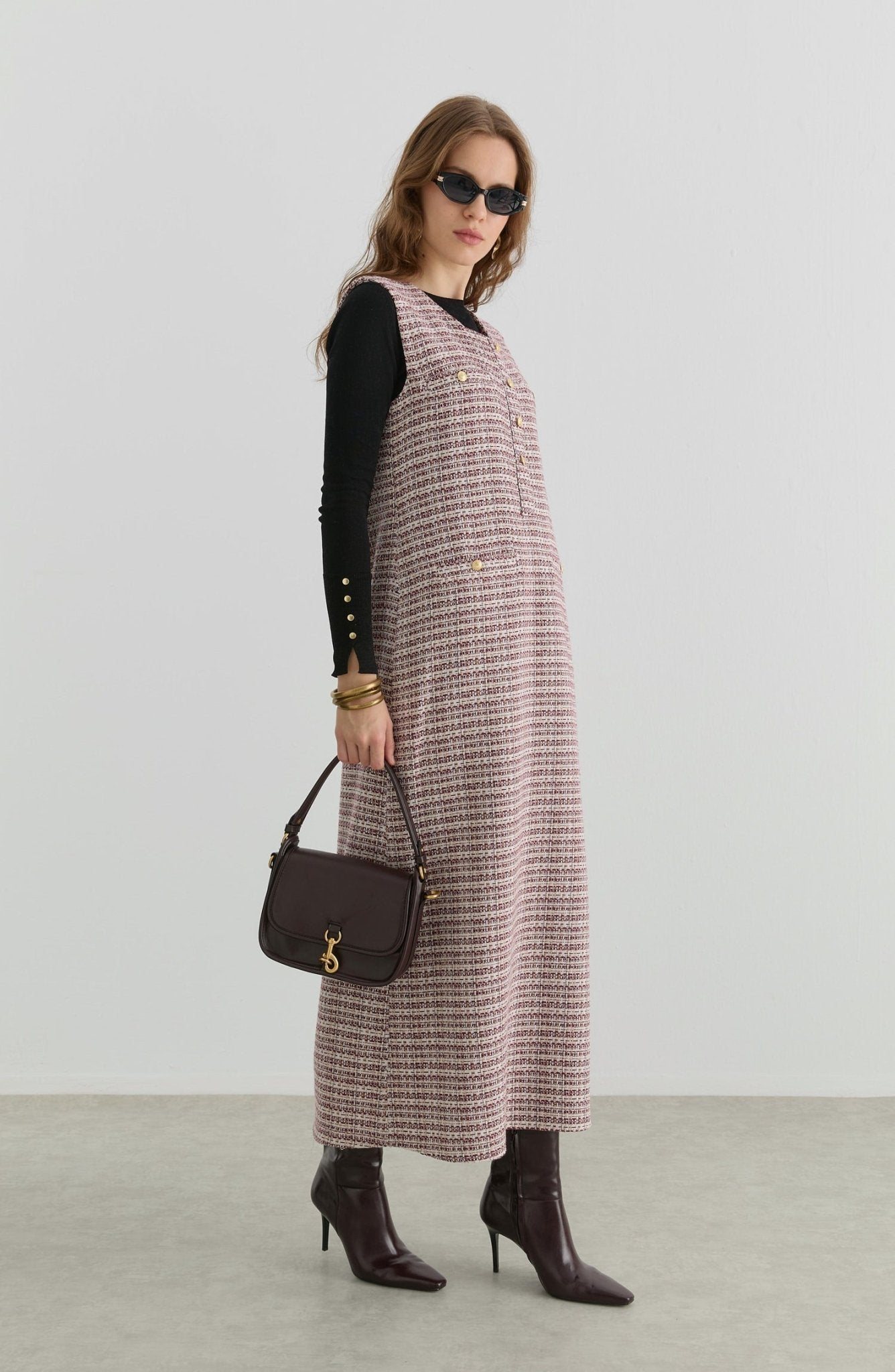 Blazer Bordo Tüvit Jile - Fatma Atasoy