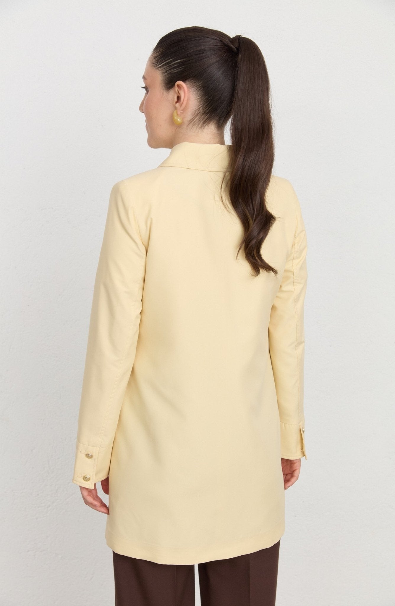 Blazer Butter Sarı Trenç Ceket - Fatma Atasoy